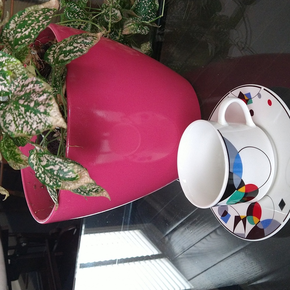 90s inspired cup and saucer set